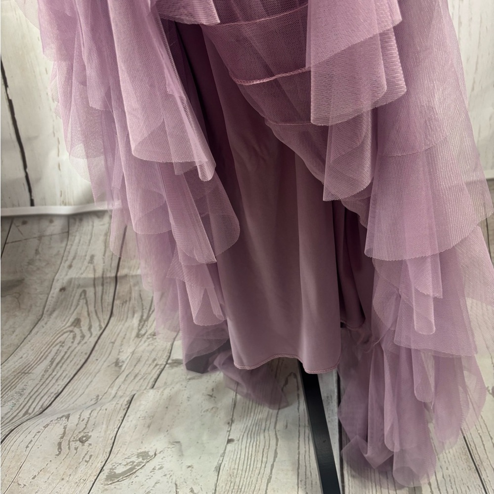 Soho Apparel Lavender Tiered Tulle Maxi Skirt - Picture 3 of 8